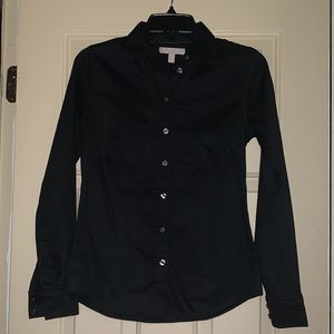 Banana Republic Black non-iron Button Down size 0